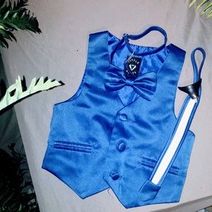 Blue Vest w/ Accessories for Your Suave Lil Man